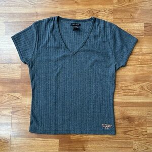 4/$15 Vintage Buffalo David Bitton gray ribbed tee t-shirt